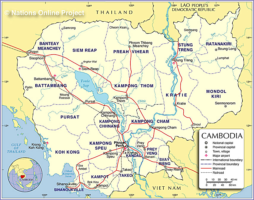 carte cambodge